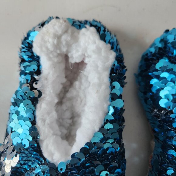 Ty Beanie Boos Slippers – Slush the Husky – Sequin Youth Size 11-13 - Picture 4 of 9